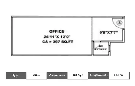 Office 397 Sq.ft.
